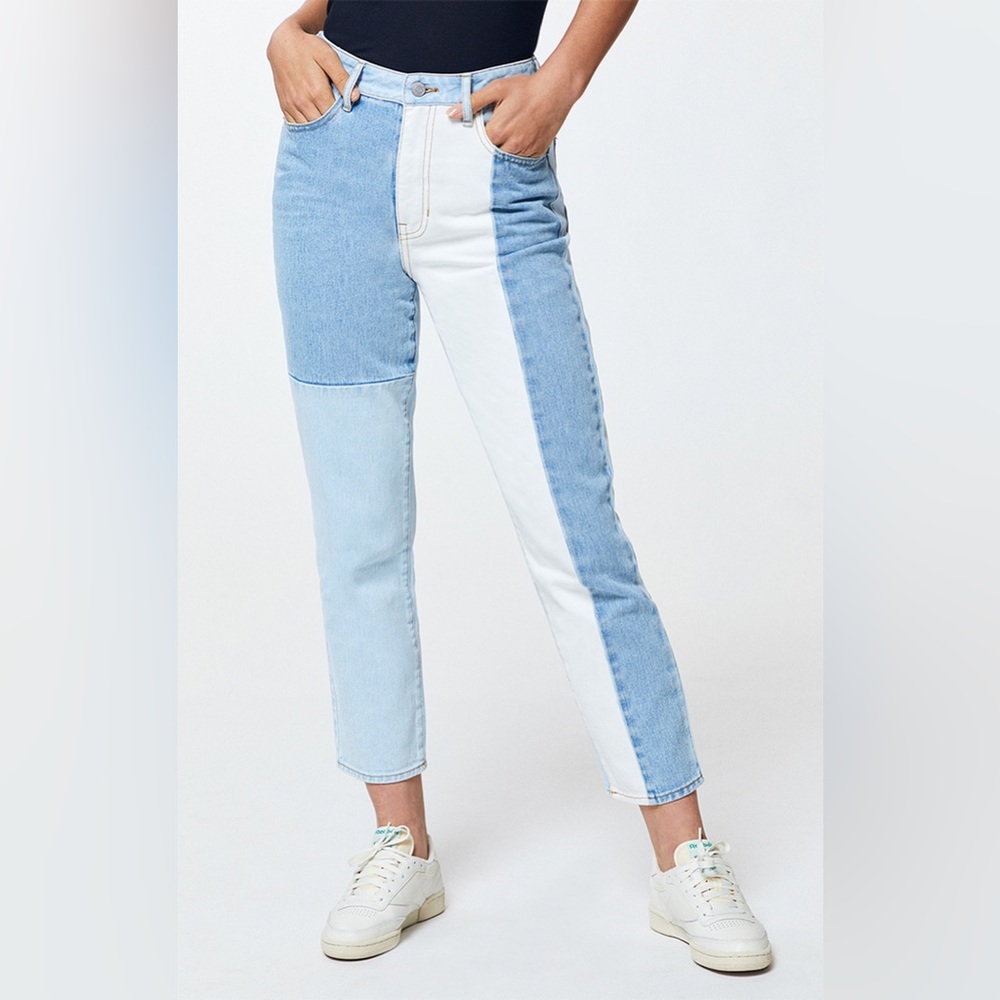 Pacsun Hopper Patch Blue Mom Jeans